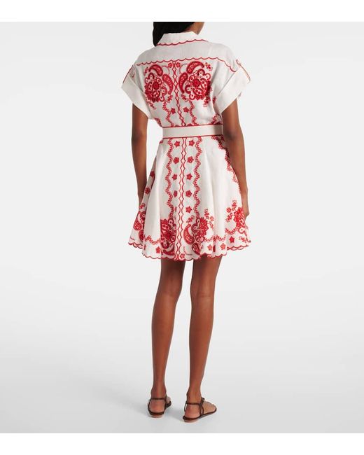 Abito Corto Lucky di Zimmermann in Red