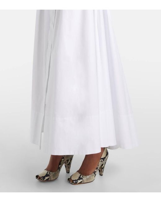 Sportmax White Hemdblusenkleid Fabiana Aus Baumwolle
