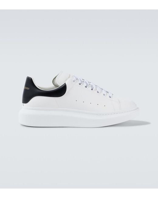 McQueen White Oversized Leather Sneakers for men
