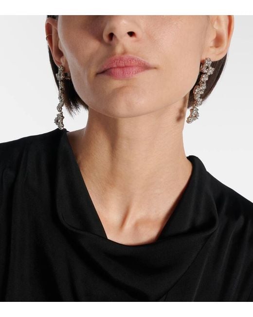 Jil Sander Metallic Ohrringe Mit Kristallen