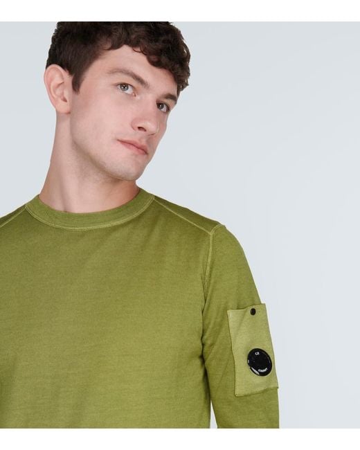 C P Company Green Wool Sweater for men
