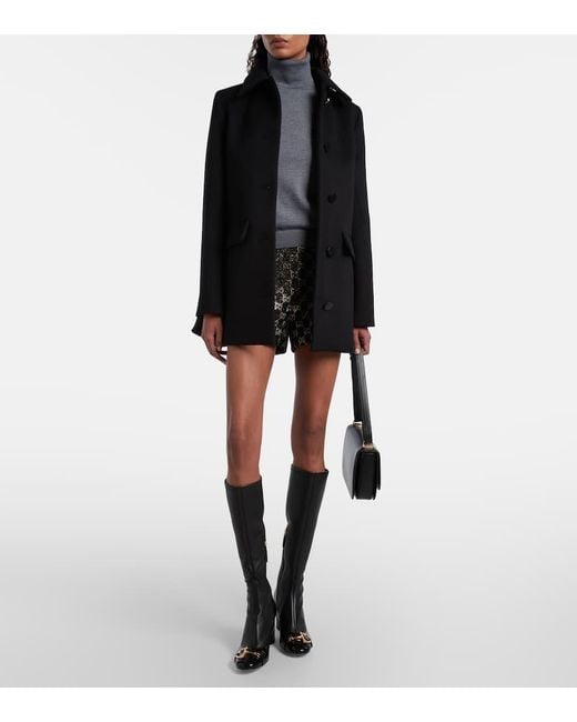 Gucci Gray Top Aus Wolle