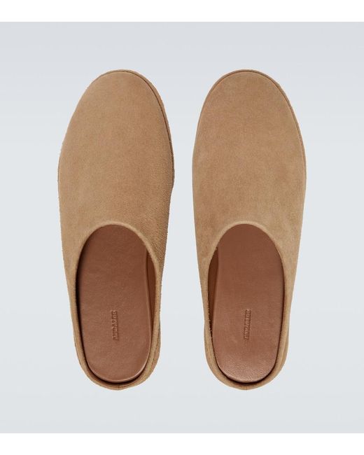 Mules En Daim Auralee pour homme en coloris Brown