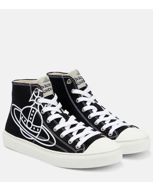 Vivienne Westwood Black Plimsoll Canvas Sneakers