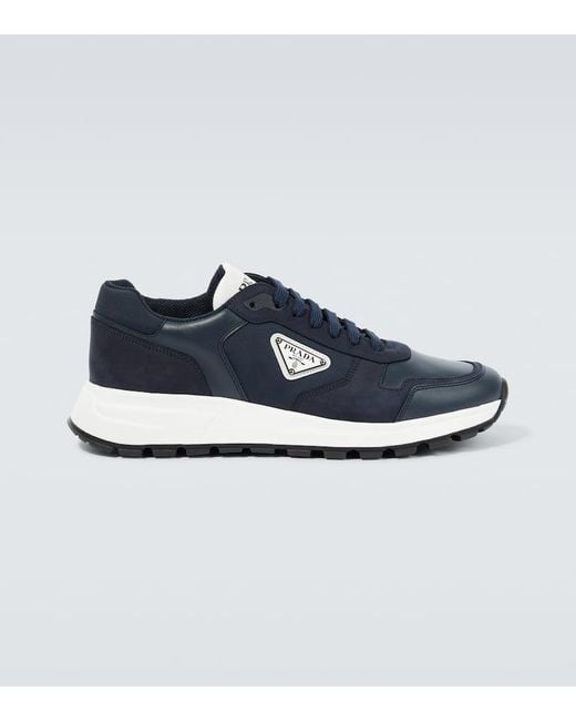 Prada Prax 01 Sneaker Aus Nubuk Und Re-Nylon in Blue für Herren