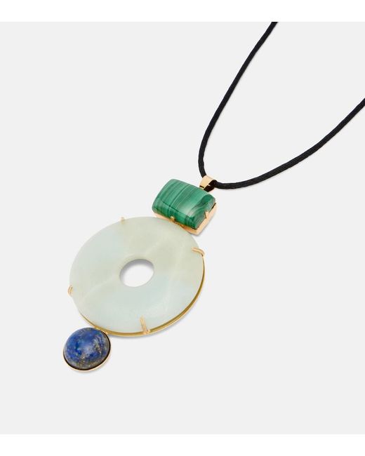 Jennifer Behr Metallic Devon Embellished Necklace