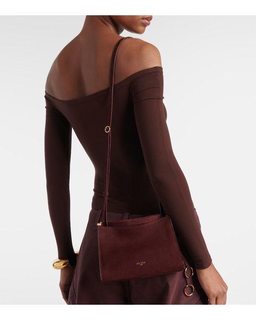 Alaïa Purple Le Click Small Leather Shoulder Bag