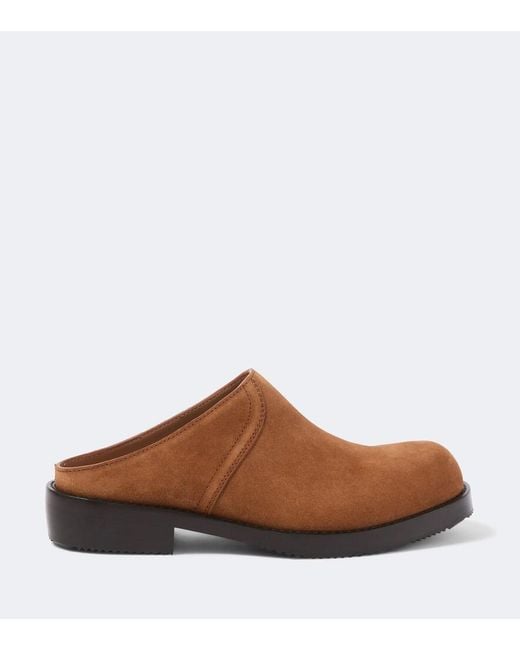Dries Van Noten Brown Suede Mules for men