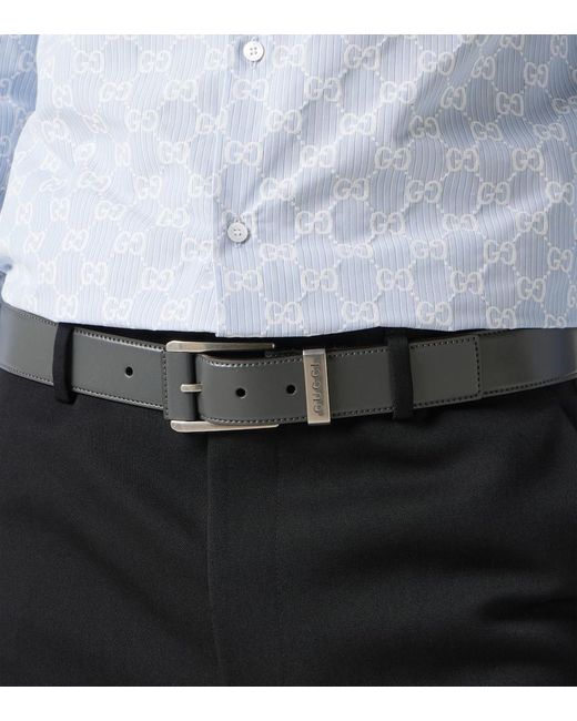 Gucci Metallic Leather Belt for men