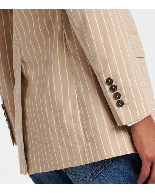 Brunello Cucinelli Natural Cotton And Silk Blazer