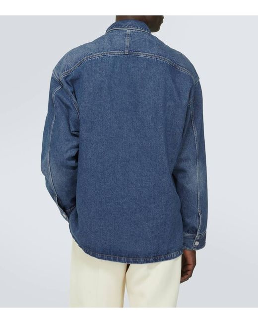 AMI Oversize-Hemdjacke Ami De Cour aus Denim in Blue für Herren