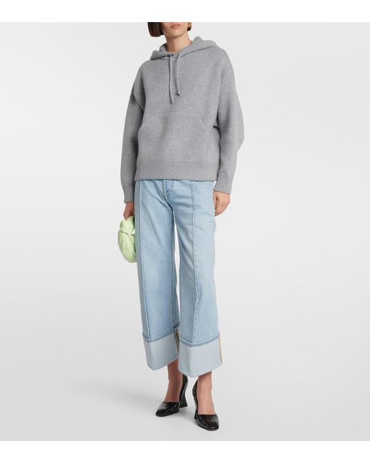 Bottega Veneta Gray Cashmere-Blend Hoodie