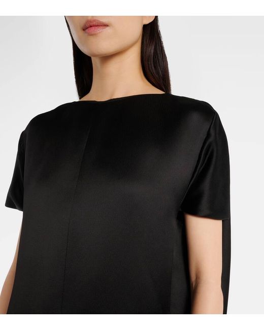 Khaite Black Maxikleid Webster Aus Satin