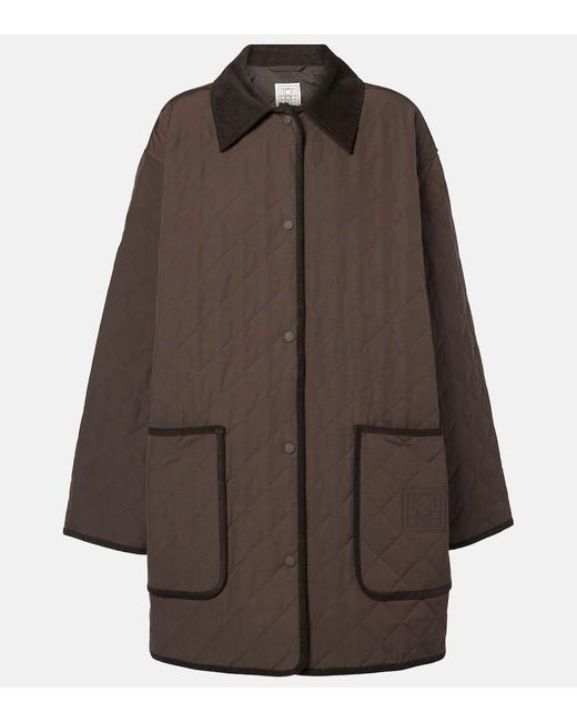 Totême  Brown Quilted Cotton Barn Jacket