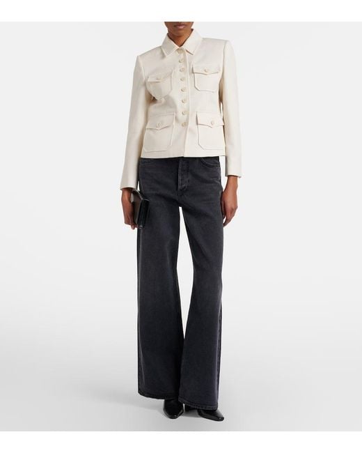 Nili Lotan Natural Jamison Virgin Wool Jacket