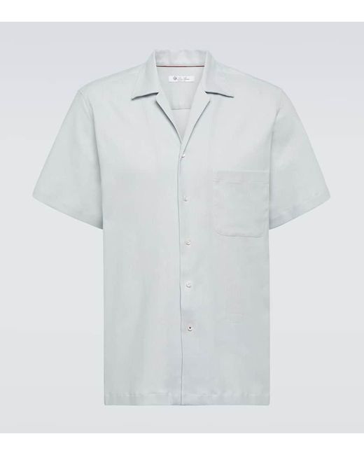 Loro Piana White Tindaro Cotton Shirt for men