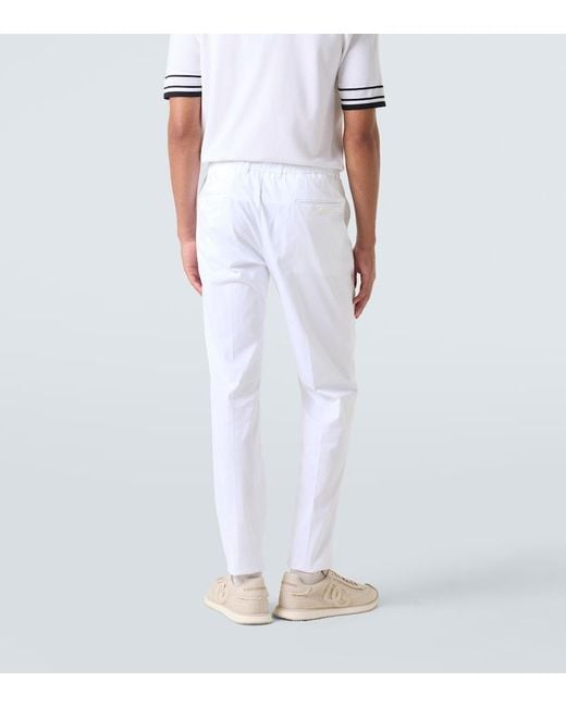 Dolce & Gabbana White Cotton Straight Pants for men