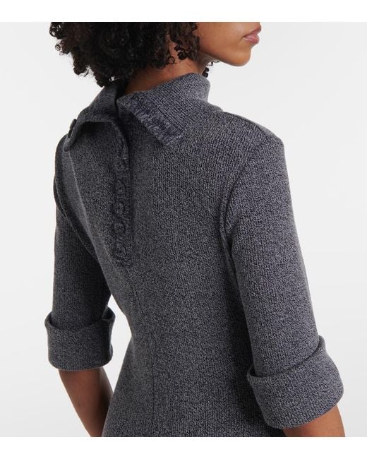 Proenza Schouler Gray Label Cerine Ribbed-Knit Boucle Midi Dress