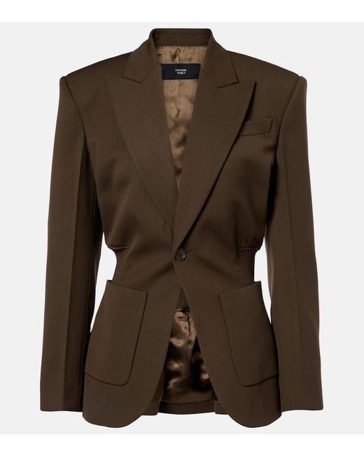 Phoebe Philo Green Wool Twill Blazer