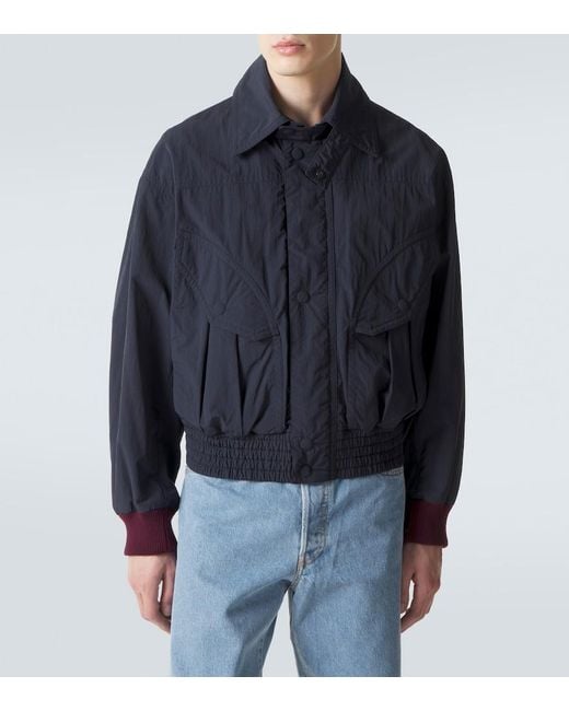 Dries Van Noten Blue Jersey Blouson Jacket for men