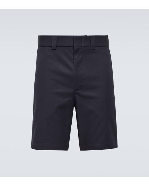 Gucci Blue Cotton Twill Bermuda Shorts for men