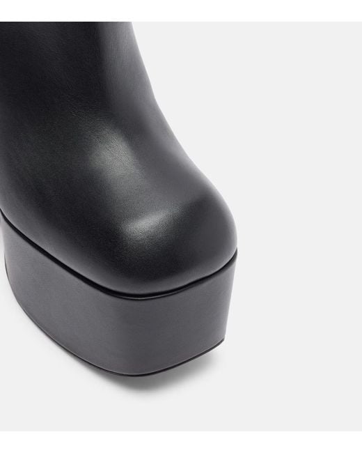 Christian Louboutin Black Aquabootie 160 Leather Platform Ankle Boots
