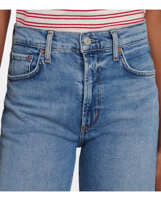 Agolde Blue Harper Straight Jeans