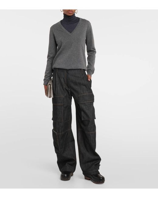 Brunello Cucinelli Gray Pullover Aus Kaschmir