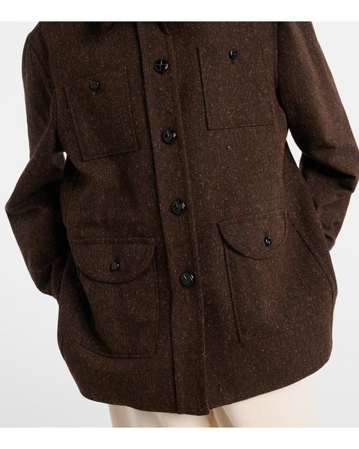 Blazé Milano Brown Lokai Wool And Silk-Blend Jacket