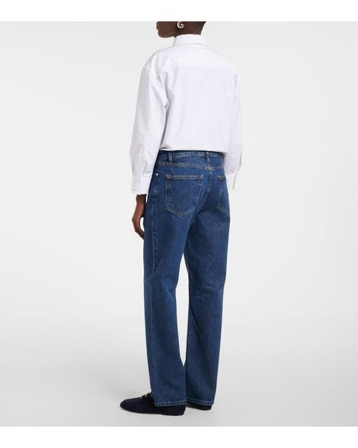 Jean Droit Le Jane Ankle A Taille Haute FRAME en coloris Blue