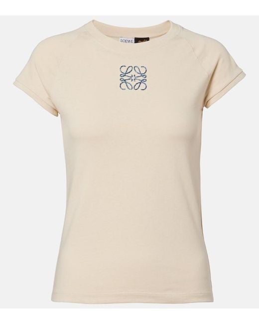 Loewe Natural Paula's Ibiza Anagram Cotton T-Shirt