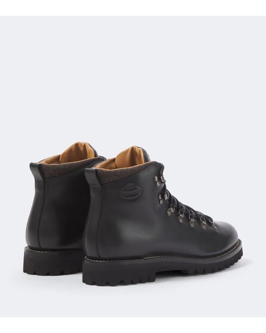 Church's Black Poulton Leather Lace-Up Boots for men