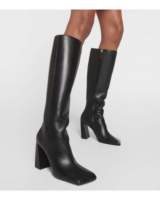 AMINA MUADDI Black Marine 95 Nappa Leather Knee-high Boots