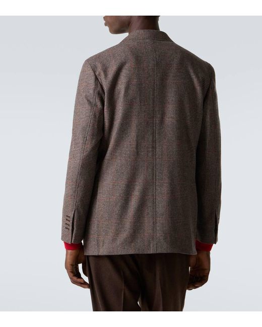 Blazer De Lana A Cuadros Rubinacci de hombre de color Brown