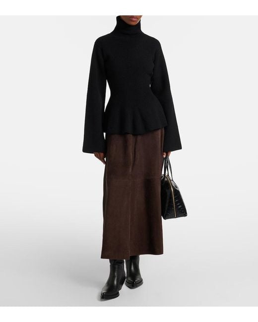 Rohe Black Turtleneck Wool And Cashmere Top