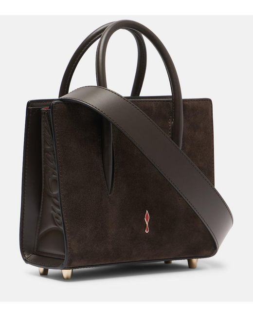 Christian Louboutin Brown Paloma Small Embellished Suede Tote Bag