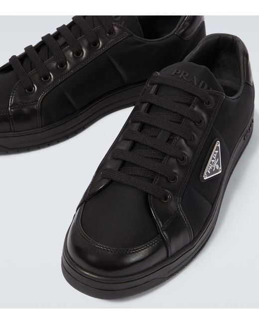 Sneakers in Re-Nylon e pelle di Prada in Black da Uomo