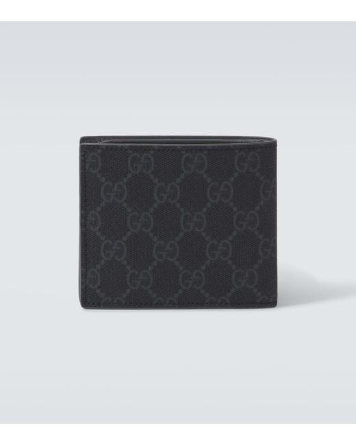 Gucci Black Wallet With gg Detail for men