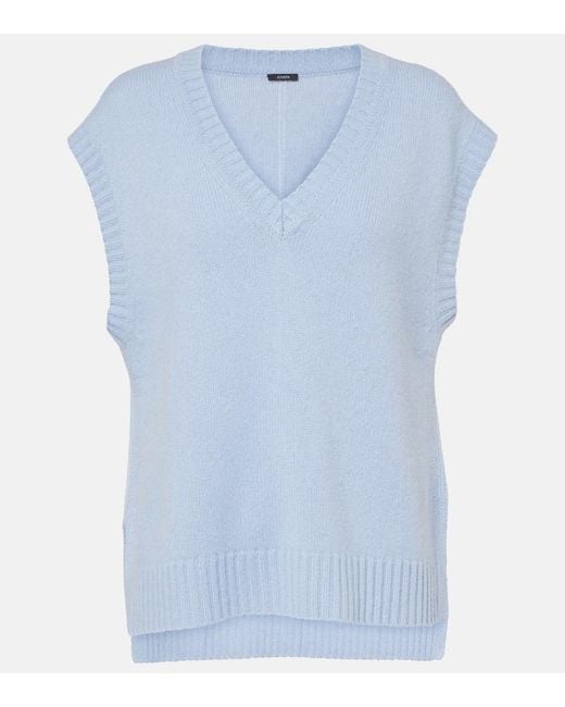 Joseph Blue Cashmere Vest