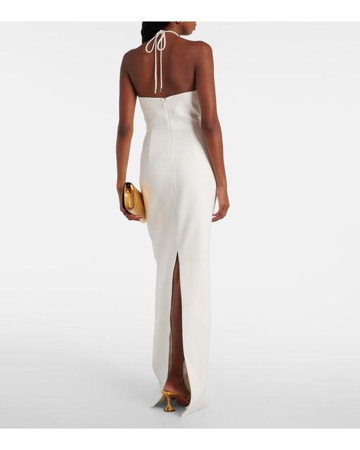Rebecca Vallance White Bridal Odetta Floral-Applique Gown