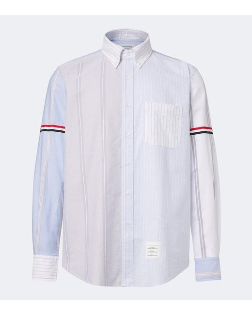 Thom Browne White Striped Cotton Shirt for men