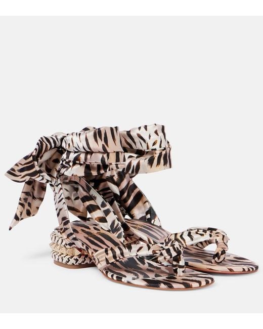 Christian Louboutin Pink Pyra Du Desert 30 Crepe Satin Sandals