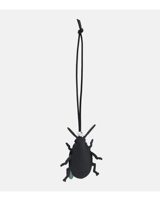 J.W. Anderson Green Beetle Metallic Leather Bag Charm