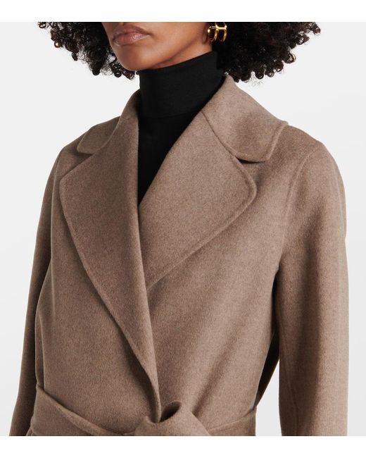 Max Mara Natural Mantel Aus Wolle