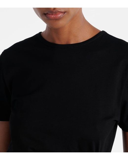 Christopher Esber Black Orbit Cotton Jersey Crop Top
