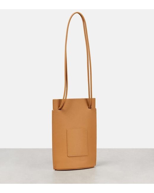 Loewe White Pebble Dice Pocket In Classic Calfskin