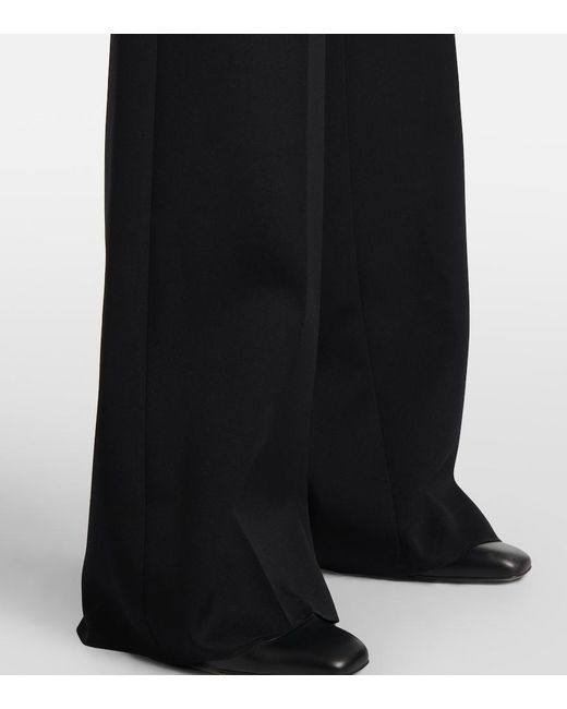 Valentino Blue Grisaille Virgin Wool Straight Pants