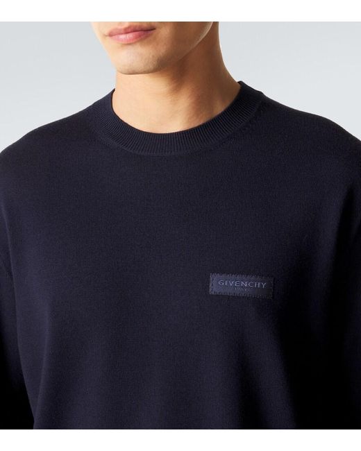 Givenchy Blue Wool Sweater for men