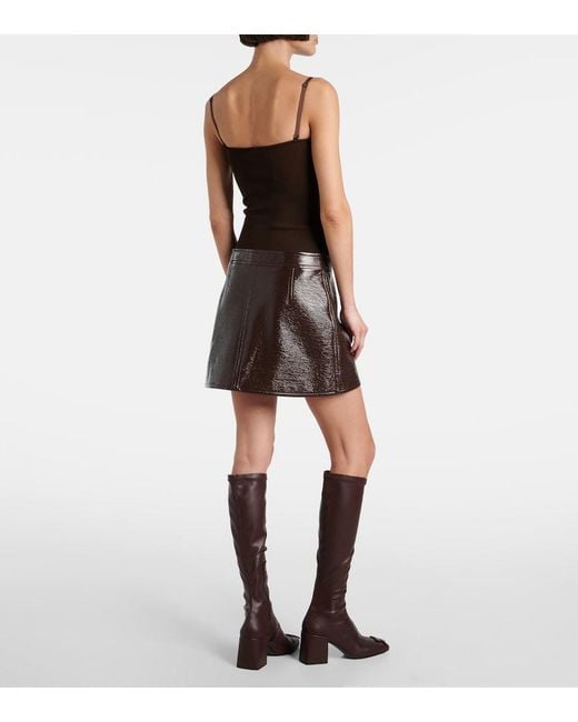 Courreges Brown Logo Tank Top