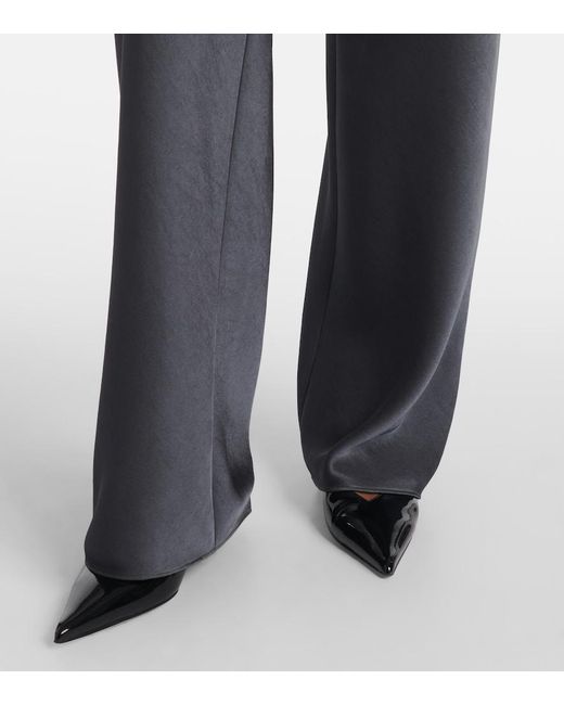 Vince Gray Gerade High-Rise-Hose Aus Satin